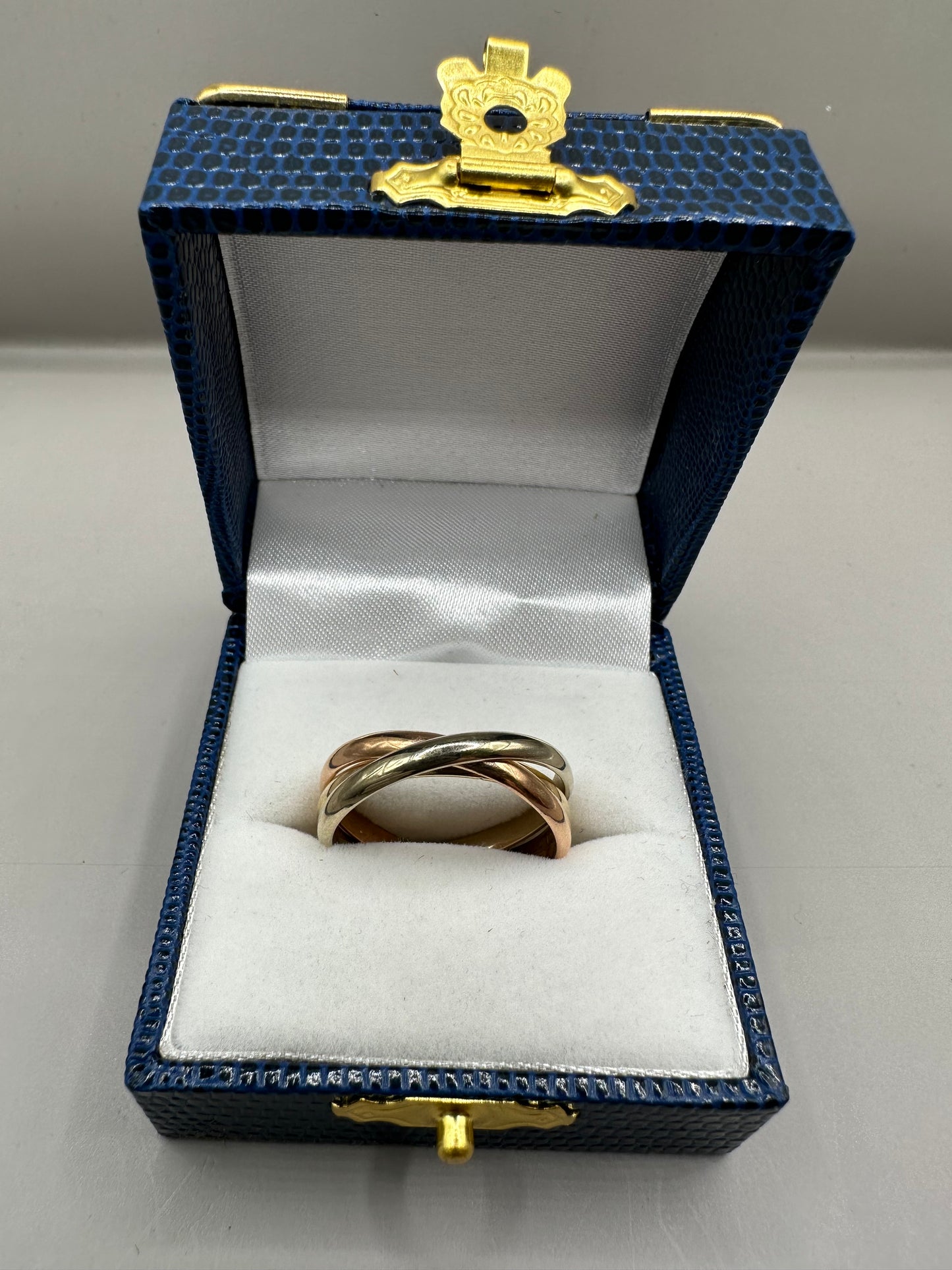 Tri Colour Gold Rolling RIng