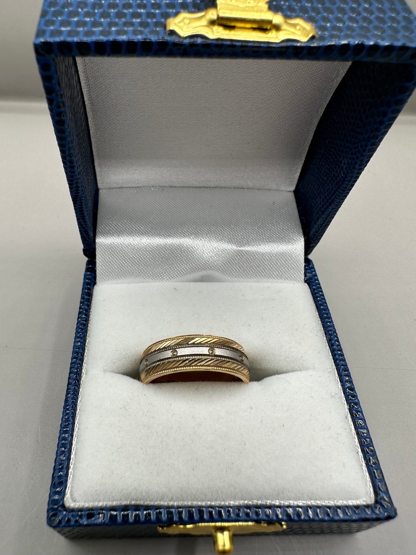 Two Tone Gold Wedding Band