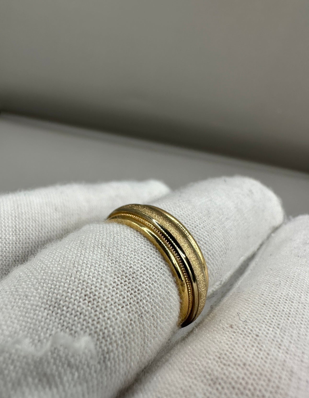 Two Tone Gold Wedding Band