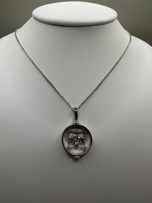 Art Deco Diamond White Gold Necklace