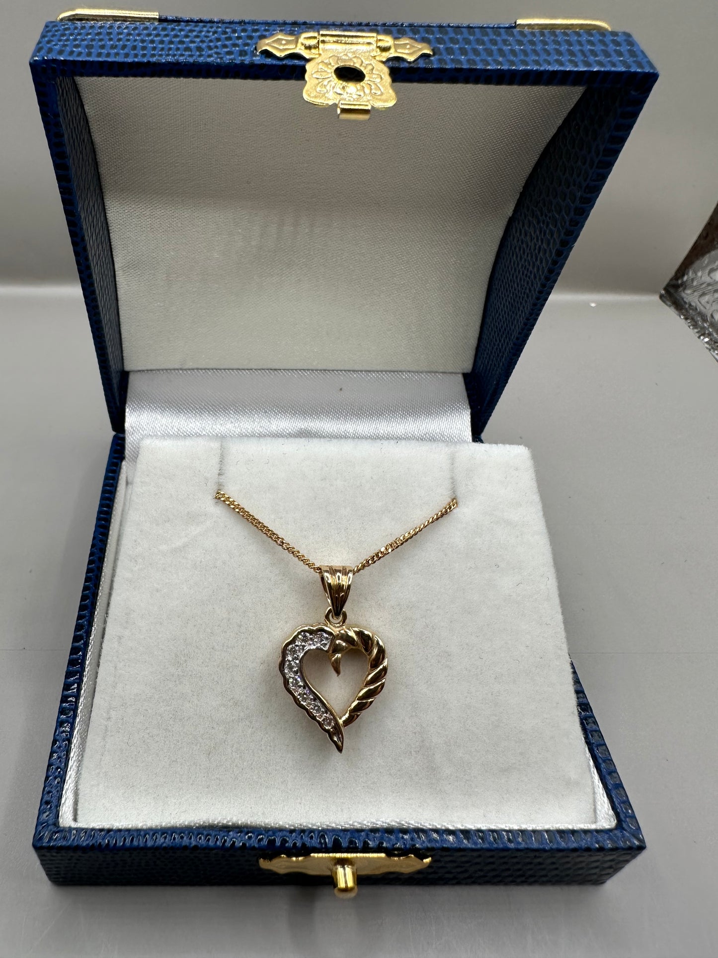 Floating Heart Diamond Necklace