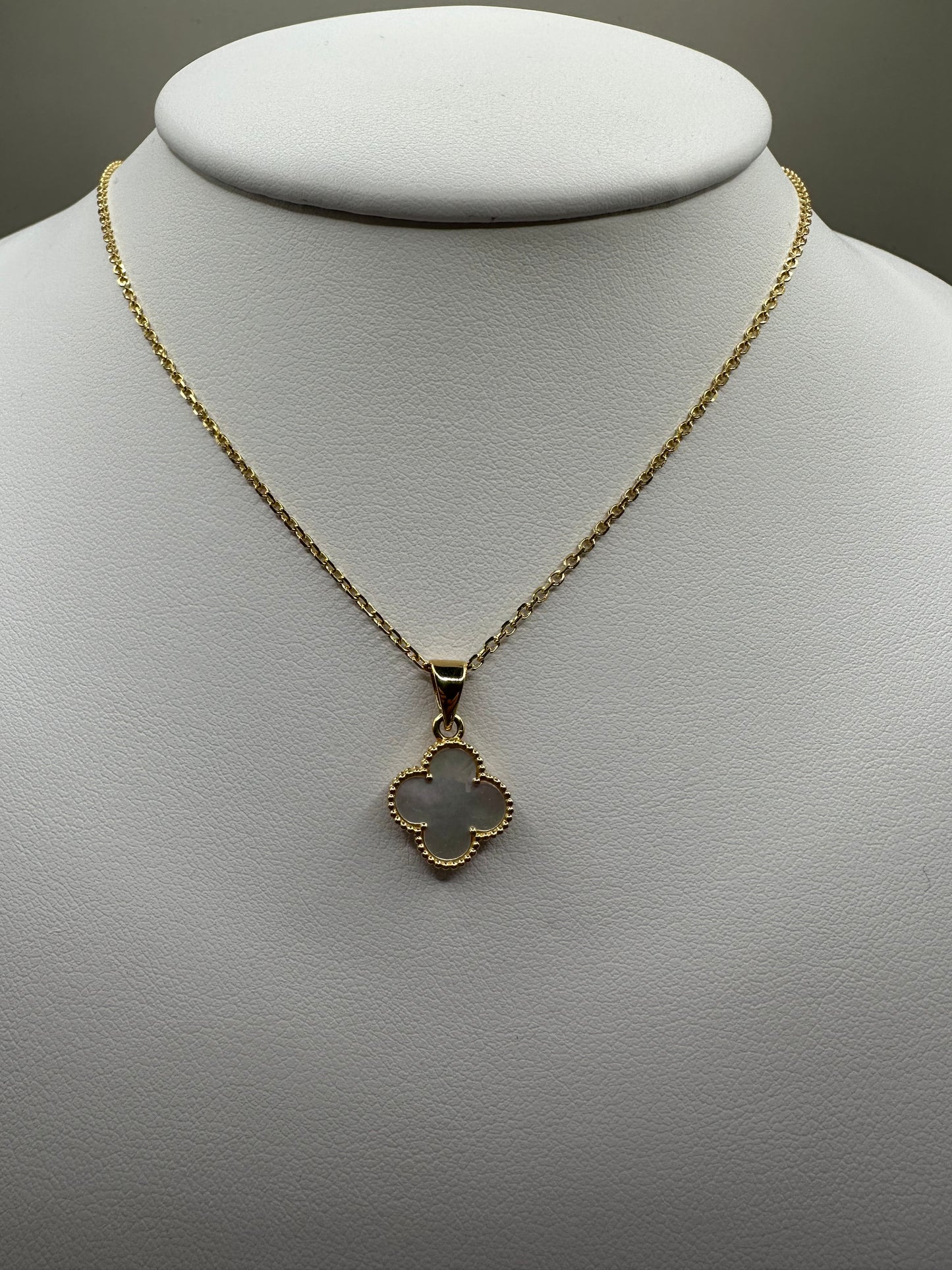 Four Leaf Clover Yellow Gold Necklace