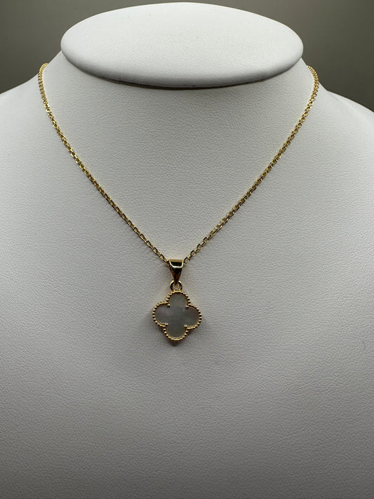 Four Leaf Clover Yellow Gold Necklace