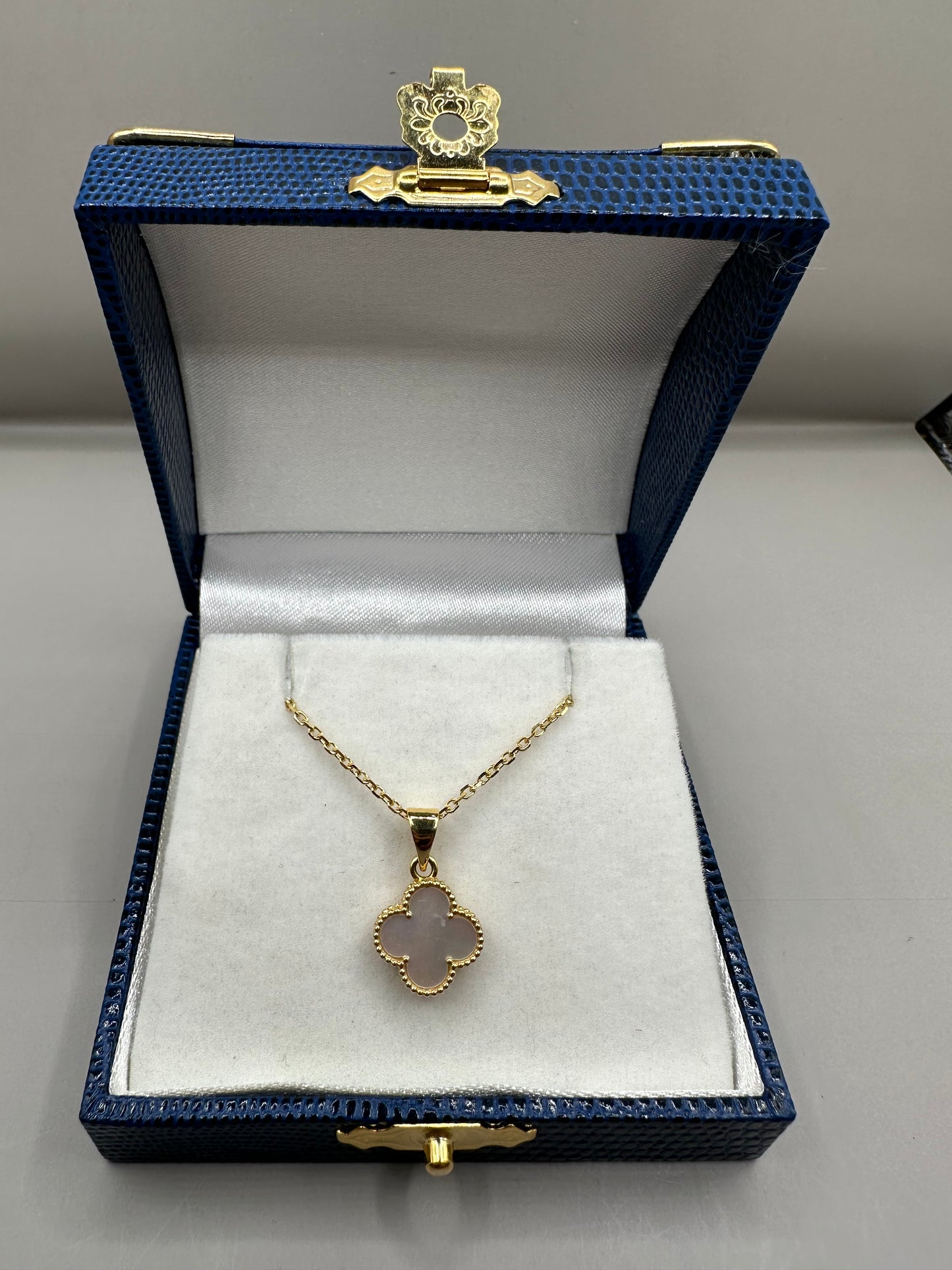 Four Leaf Clover Yellow Gold Necklace