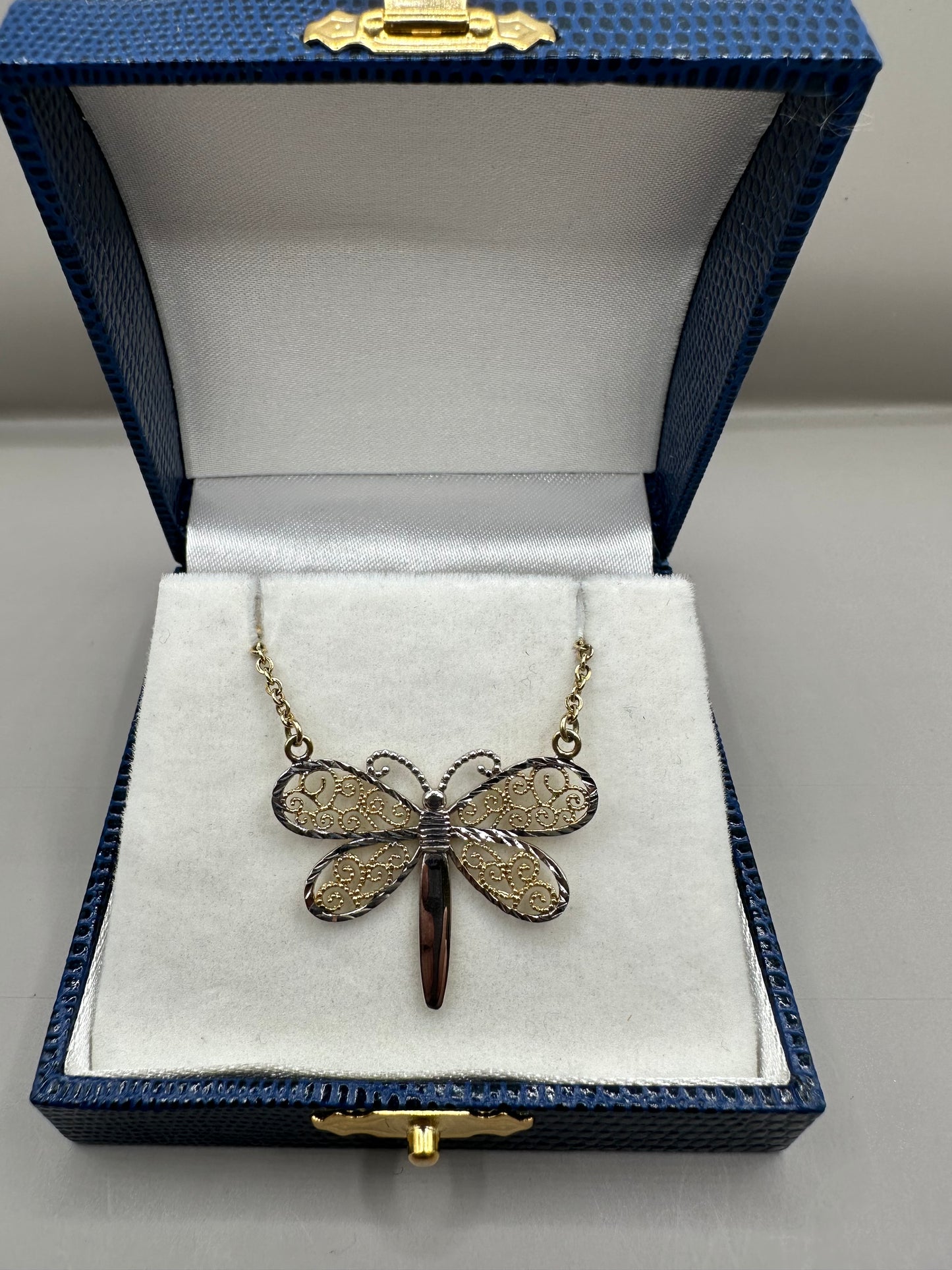 Butterfly Two Tone Necklace