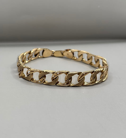 Diamond Cut Yellow Gold Bracelet
