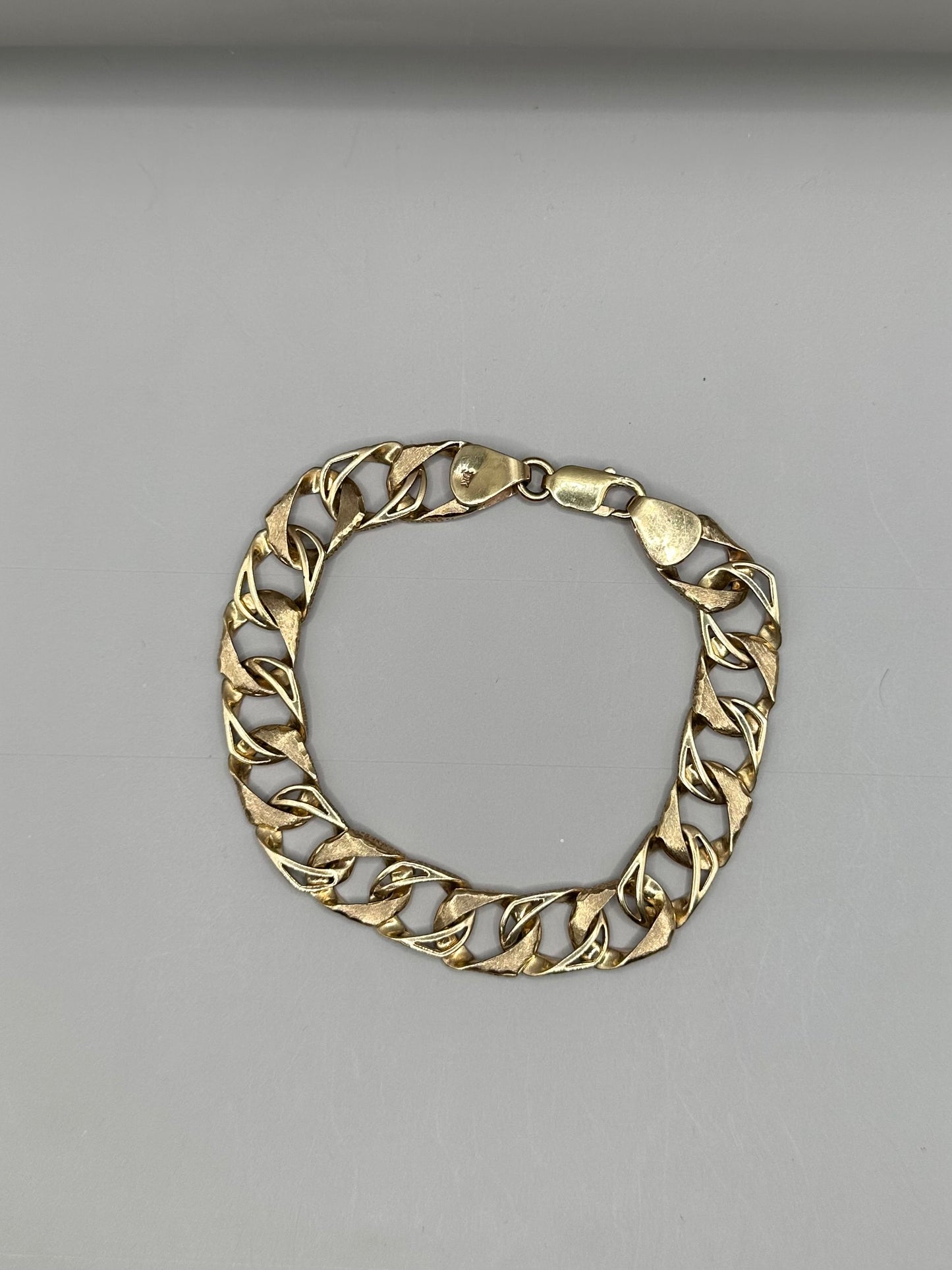 Diamond Cut Yellow Gold Bracelet