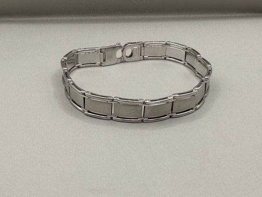 White Gold Link Bracelet