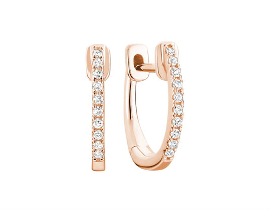 Diamond Huggie Gold Earrings