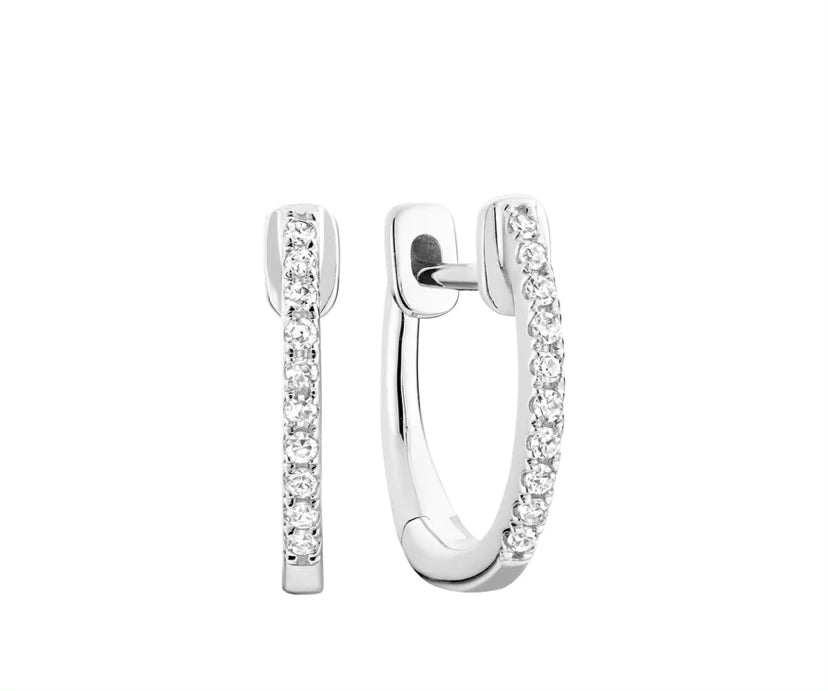 Diamond Huggie Gold Earrings