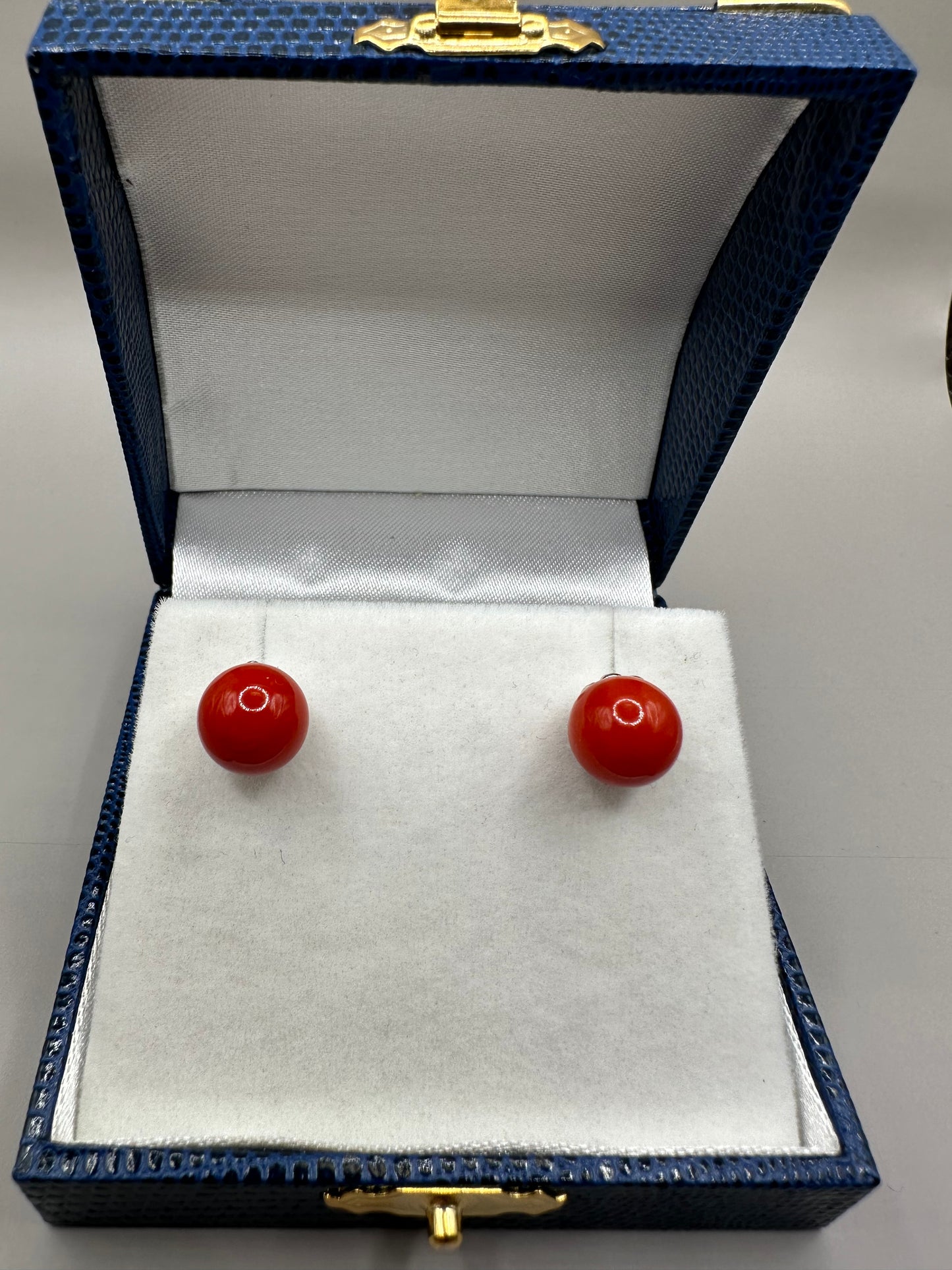 Cherry Coral Studded Earrings