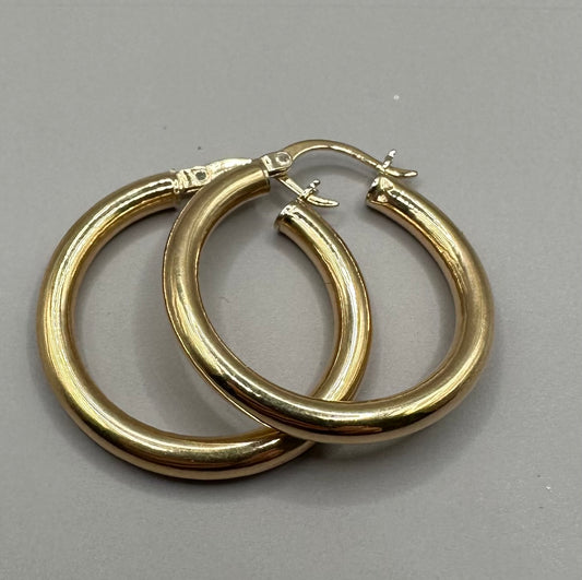 Hoop Yellow Gold Earrings