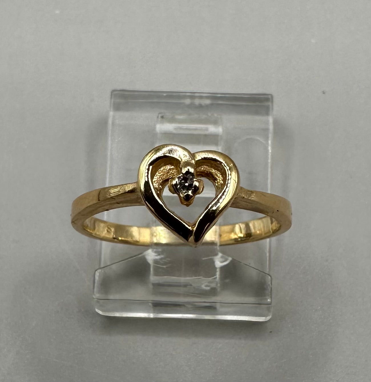 Heart Shaped Diamond Yellow Gold Ring
