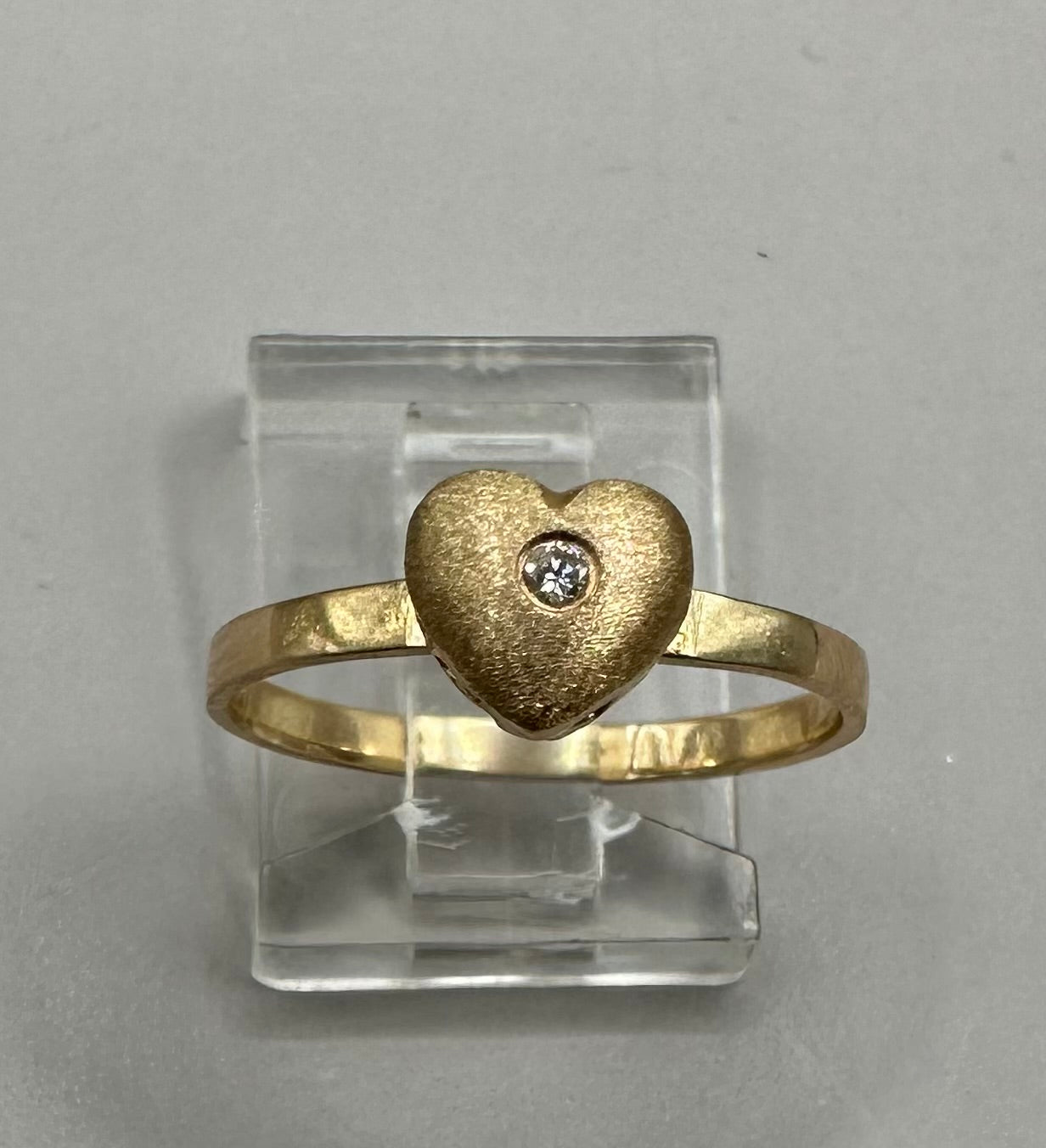Heart Shaped Diamond Yellow Gold Ring