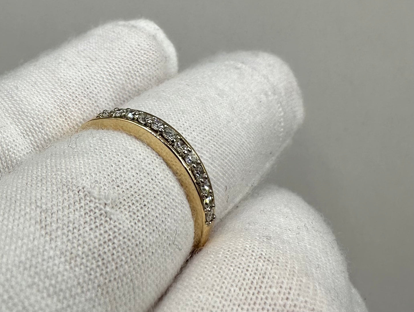 Eternity Band Diamond Yellow Gold Ring