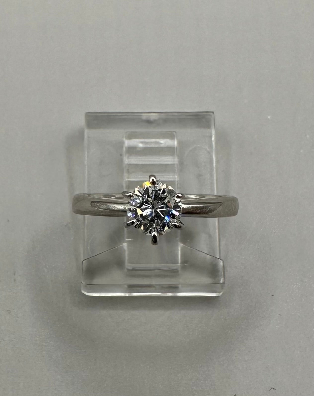 6 Claw Solitaire Diamond White Gold Ring