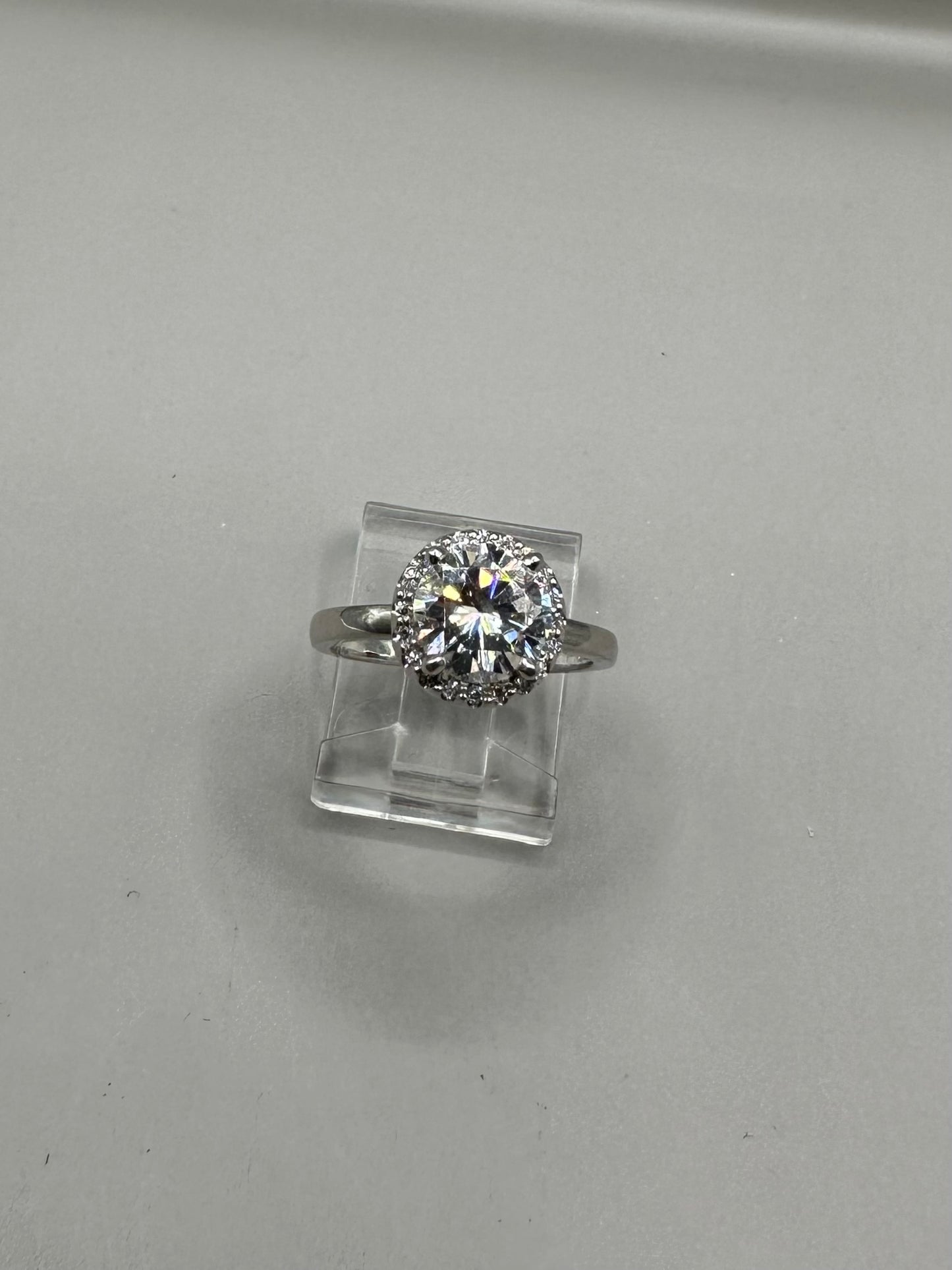 Halo Diamond White Gold Ring