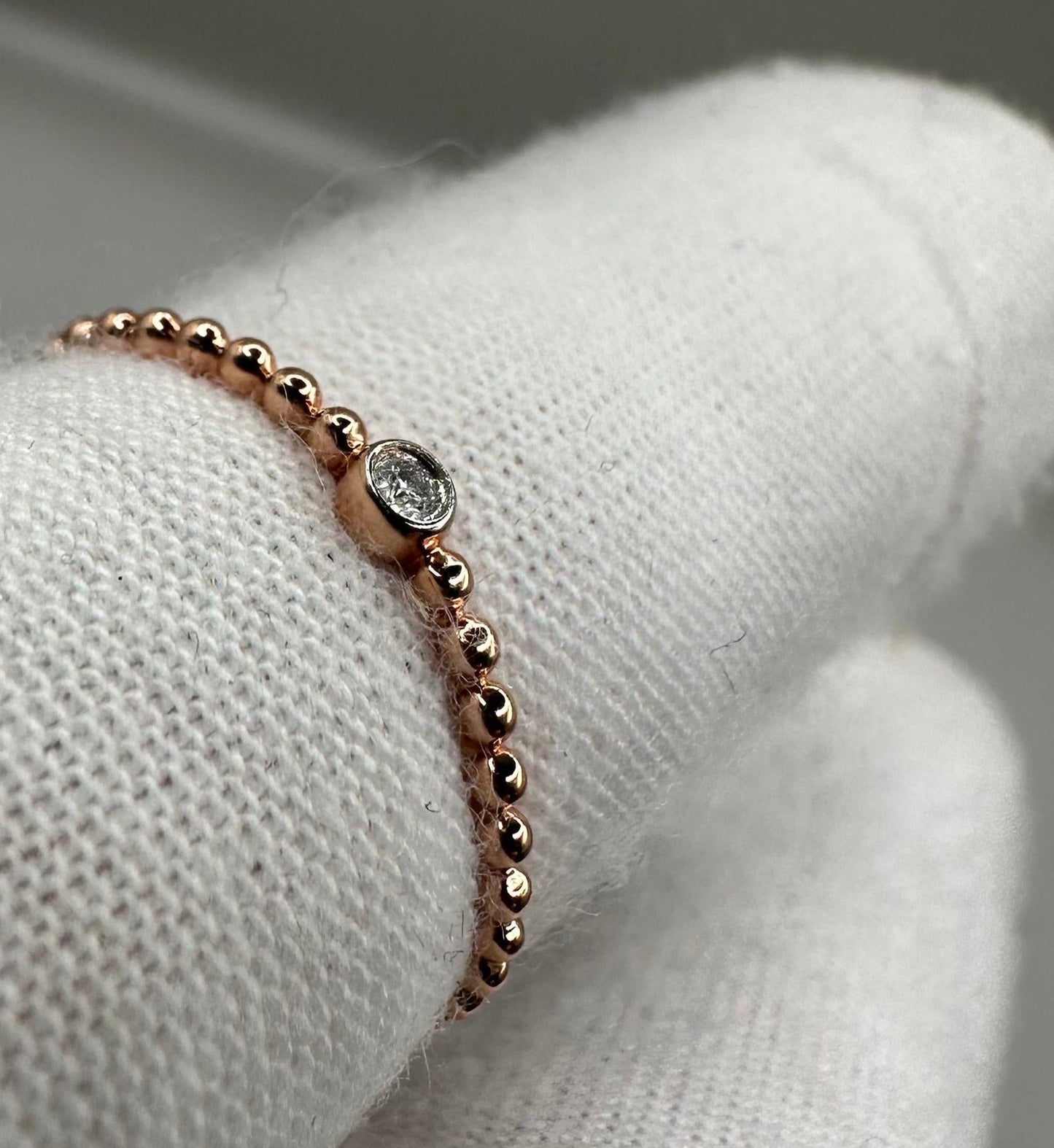Stackable Diamond Rose Gold Ring