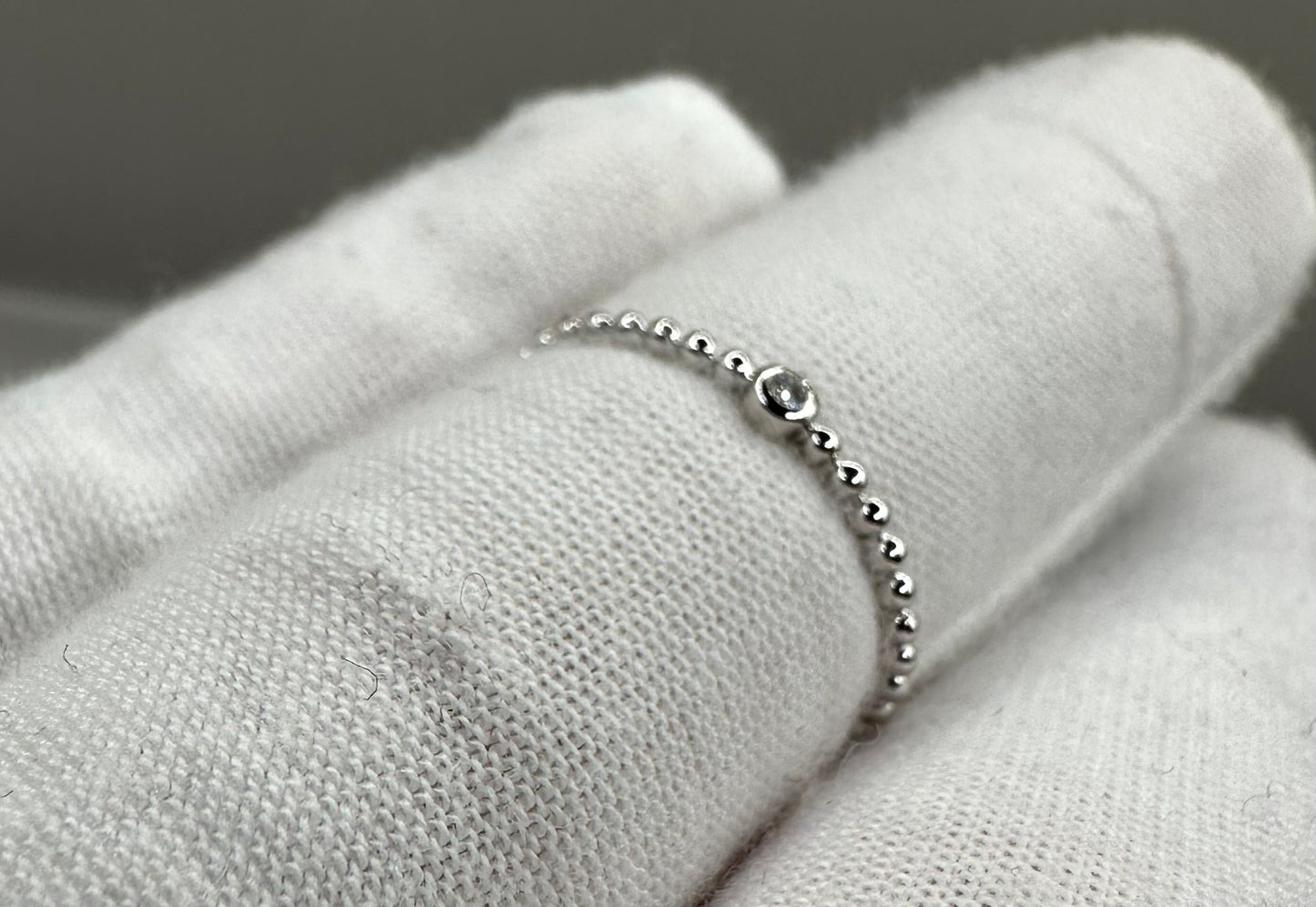 Stackable Diamond White Gold Ring