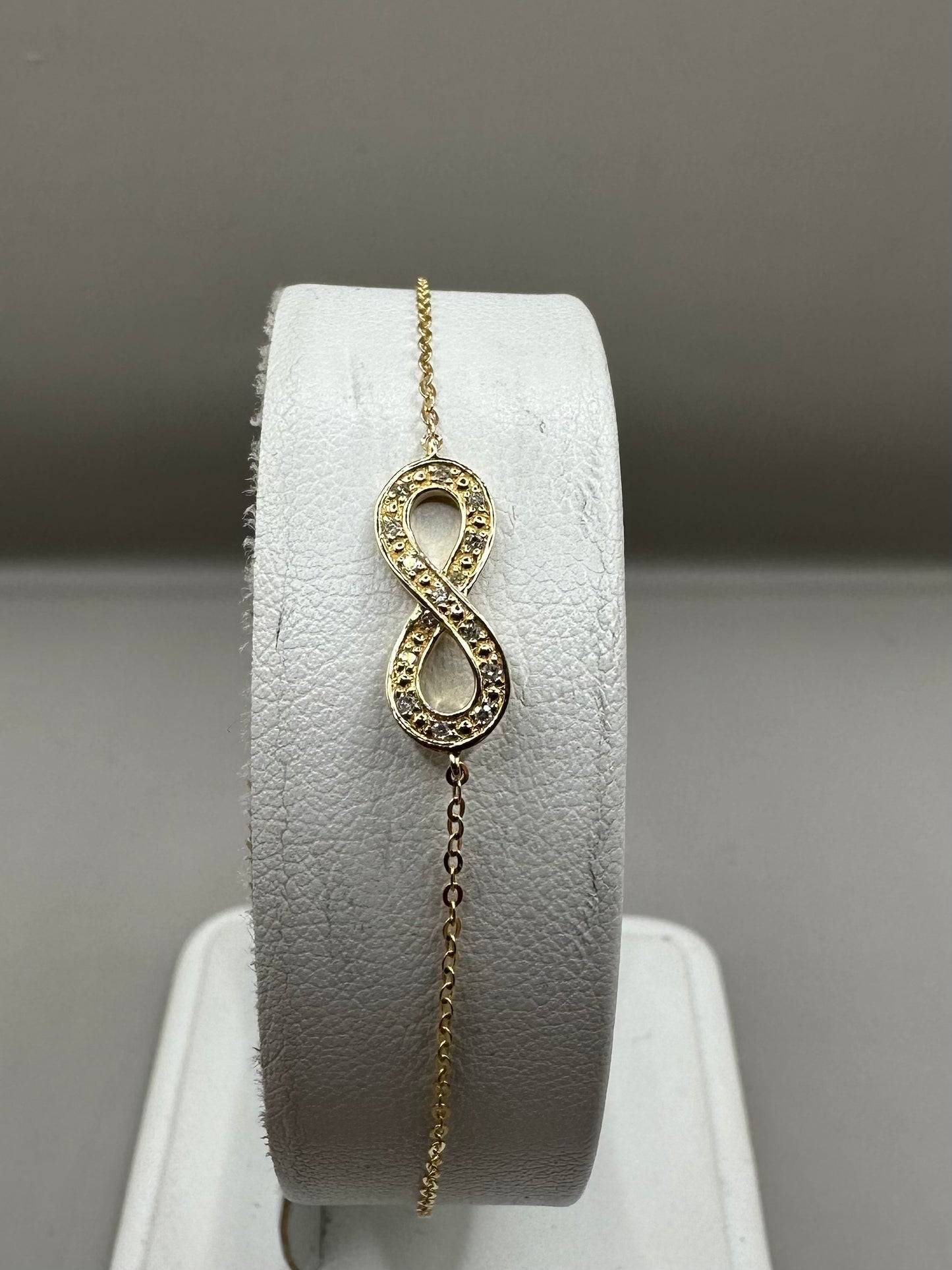 Infinity Diamond Yellow Gold Bracelet