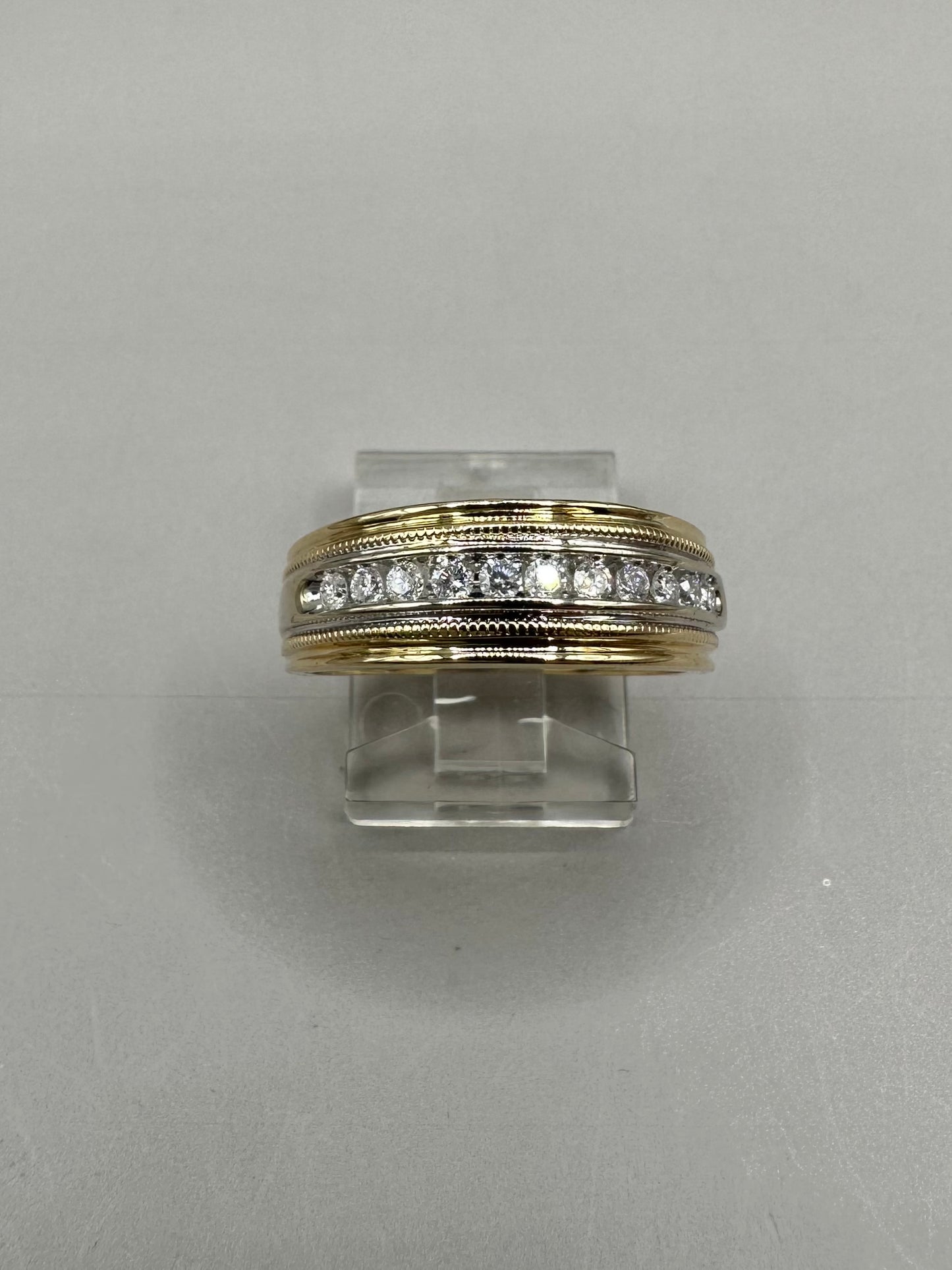 Diamond Yellow Gold Wedding Band