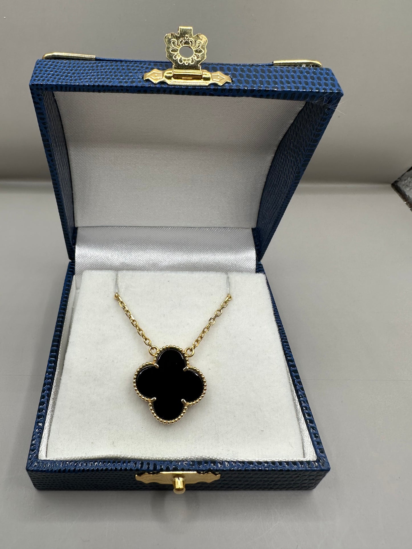 Four Leaf Clover Yellow Gold Necklace