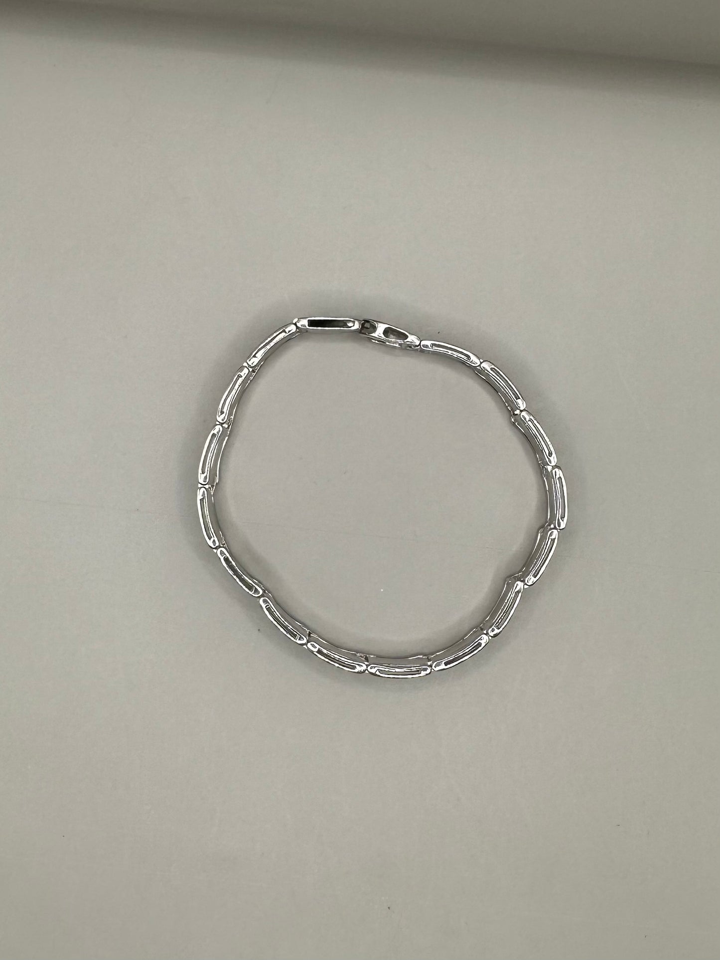 White Gold Link Bracelet